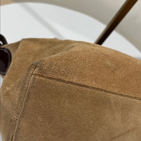 Coach Tan Suede Mini Bag - corners dirty - Picture 10 of 12